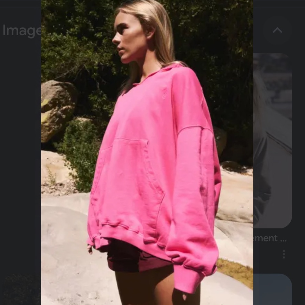 Free people movement- flamingo fizz pink hoodie only worn a handful a times! Lg